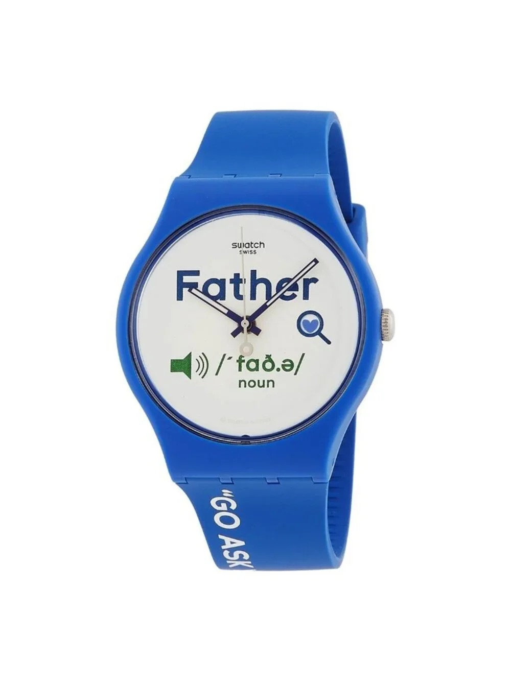 NWT Swatch Fathers Day Quartz White Dial Men's Watch
